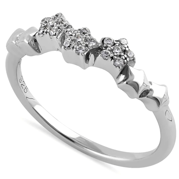 Vvegasbaby silver & gold Jewelry - Stars stackable silver ring